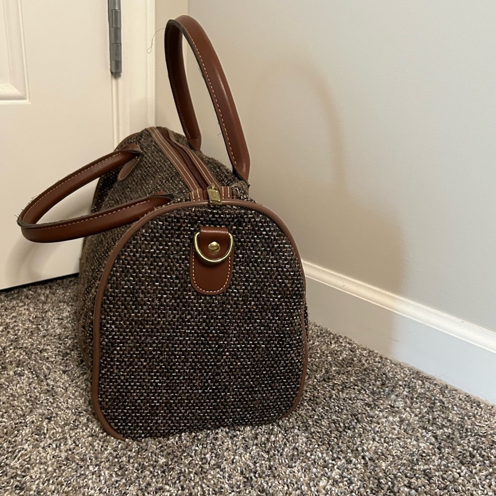 Jaguar vintage tweed handheld travel bag - Picture 7 of 14